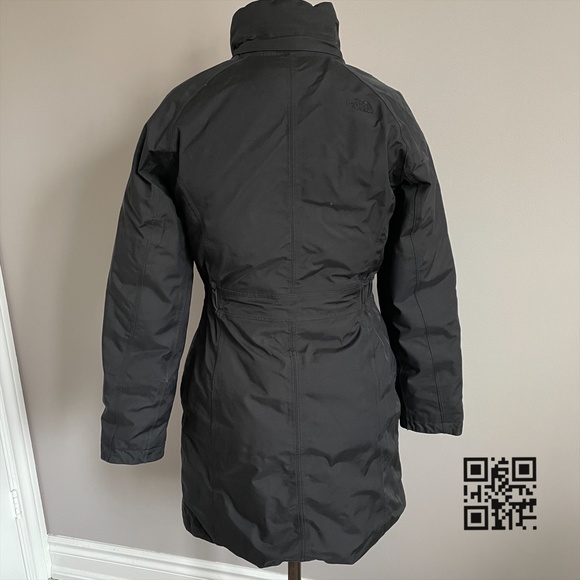 The North Face TNF Black 3/4 Mid Length Arctic Goose Down Winter Parka Coat - XS - Picture 11 of 12
